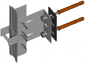 Алюминиевая подсистема навесных вентилируемых фасадов для облицовки алюминиевыми композитными панелями со скрытым креплением   Doksal DVF 21